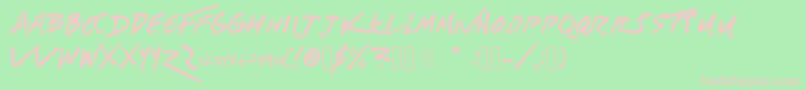 Americanauthors Font – Pink Fonts on Green Background