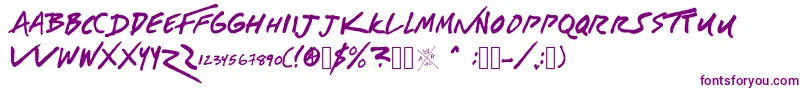 Шрифт Americanauthors – фиолетовые шрифты на белом фоне