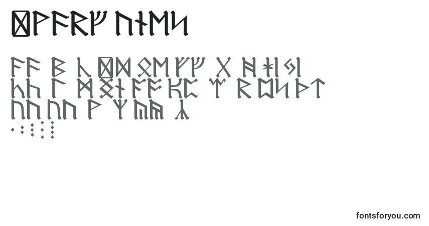 A fonte DwarfRunes – alfabeto, números, caracteres especiais