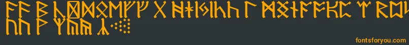 DwarfRunes Font – Orange Fonts on Black Background
