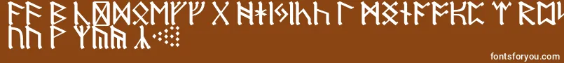 Шрифт DwarfRunes – белые шрифты на коричневом фоне