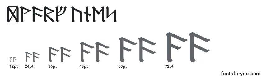 Размеры шрифта DwarfRunes
