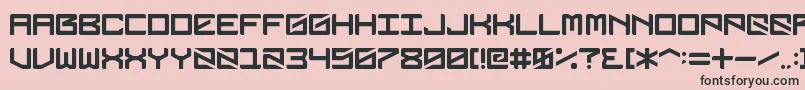 Dubbingstar-Schriftart – Schwarze Schriften auf rosa Hintergrund