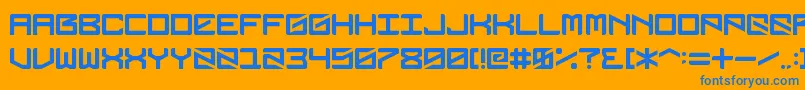 Шрифт Dubbingstar – синие шрифты на оранжевом фоне
