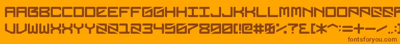 Dubbingstar-Schriftart – Braune Schriften auf orangefarbenem Hintergrund