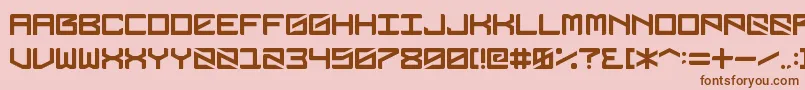 Шрифт Dubbingstar – коричневые шрифты на розовом фоне