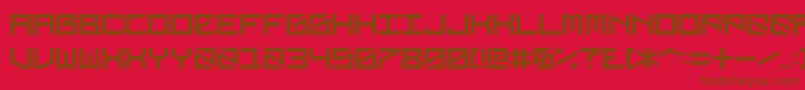 フォントDubbingstar – 赤い背景に茶色の文字