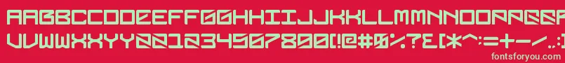 Dubbingstar Font – Green Fonts on Red Background