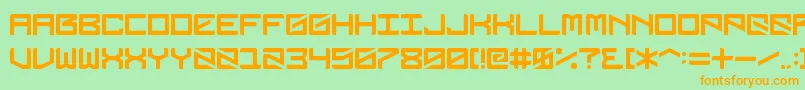 Dubbingstar Font – Orange Fonts on Green Background