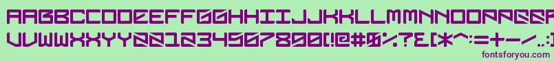 Dubbingstar Font – Purple Fonts on Green Background