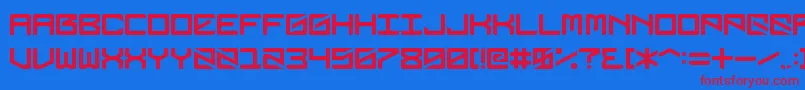 Dubbingstar Font – Red Fonts on Blue Background