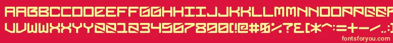 Шрифт Dubbingstar – жёлтые шрифты на красном фоне