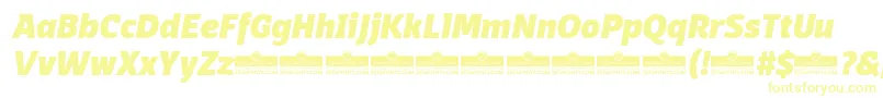 DomotikaHeavyItalicTrial-Schriftart – Gelbe Schriften