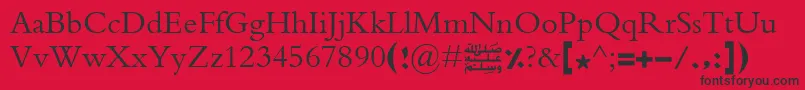 Advertisingextrabold Font – Black Fonts on Red Background