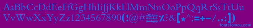 Advertisingextrabold Font – Blue Fonts on Purple Background