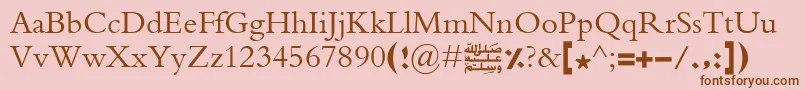 Advertisingextrabold Font – Brown Fonts on Pink Background