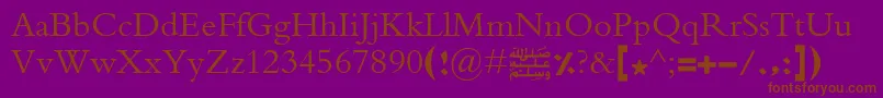 Advertisingextrabold Font – Brown Fonts on Purple Background