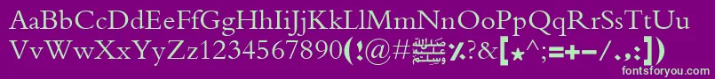 Advertisingextrabold Font – Green Fonts on Purple Background