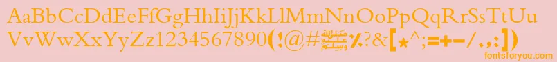 Advertisingextrabold Font – Orange Fonts on Pink Background