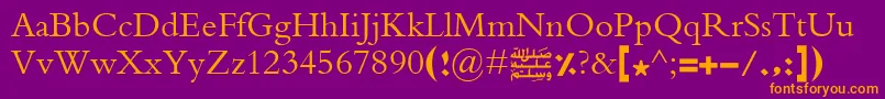 Advertisingextrabold Font – Orange Fonts on Purple Background
