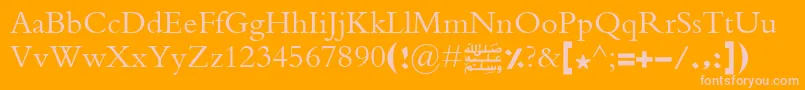 フォントAdvertisingextrabold – オレンジの背景にピンクのフォント