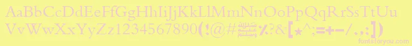 Advertisingextrabold Font – Pink Fonts on Yellow Background