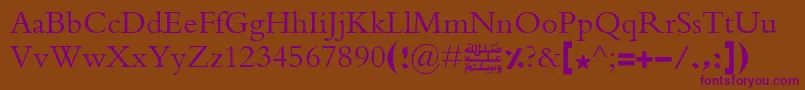 Advertisingextrabold Font – Purple Fonts on Brown Background
