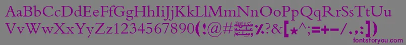 Advertisingextrabold Font – Purple Fonts on Gray Background