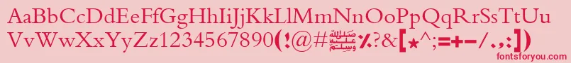 Advertisingextrabold Font – Red Fonts on Pink Background