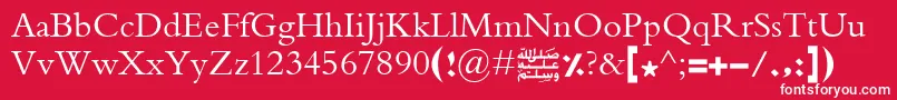 Advertisingextrabold Font – White Fonts on Red Background