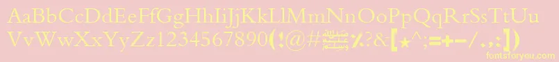 Advertisingextrabold Font – Yellow Fonts on Pink Background