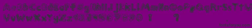 Шрифт Carnivoraflora – чёрные шрифты на фиолетовом фоне