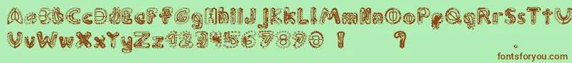 Carnivoraflora Font – Brown Fonts on Green Background