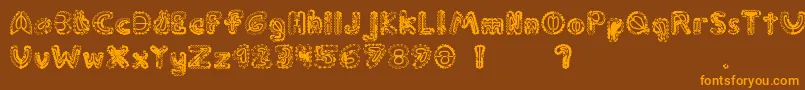 Carnivoraflora Font – Orange Fonts on Brown Background