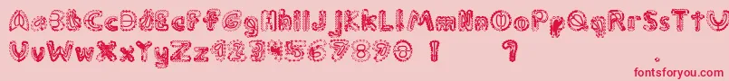 Carnivoraflora Font – Red Fonts on Pink Background