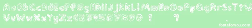 Carnivoraflora Font – White Fonts on Green Background