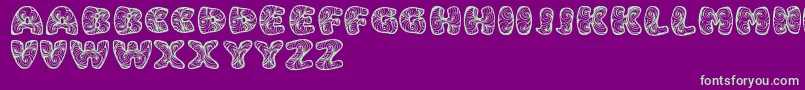 Zen3Demo Font – Green Fonts on Purple Background