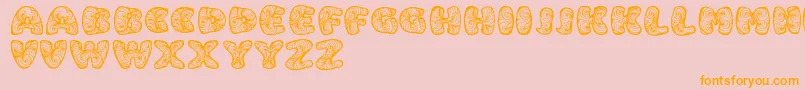 Zen3Demo Font – Orange Fonts on Pink Background