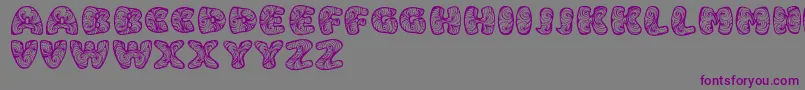 Zen3Demo Font – Purple Fonts on Gray Background