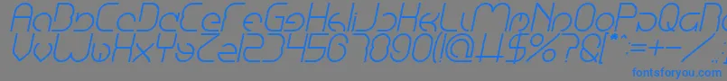 EmmiliaItalic Font – Blue Fonts on Gray Background