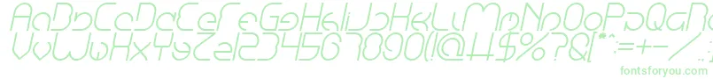 EmmiliaItalic-Schriftart – Grüne Schriften auf weißem Hintergrund