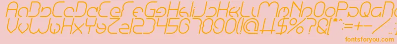 fuente EmmiliaItalic – Fuentes Naranjas Sobre Fondo Rosa