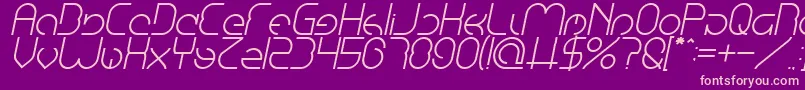 EmmiliaItalic Font – Pink Fonts on Purple Background