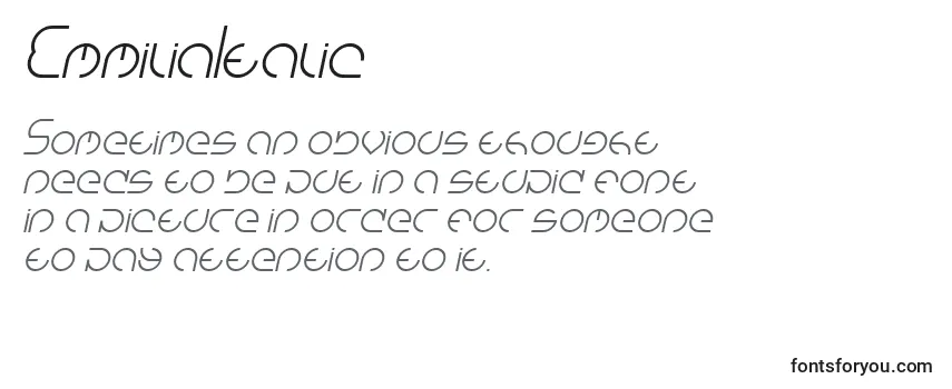 EmmiliaItalic Font