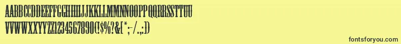 Mesquite Font – Black Fonts on Yellow Background