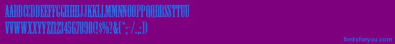 Mesquite Font – Blue Fonts on Purple Background