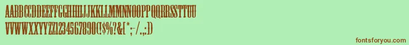 Mesquite Font – Brown Fonts on Green Background