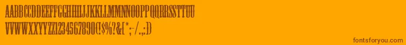fuente Mesquite – Fuentes Marrones Sobre Fondo Naranja