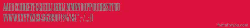 Mesquite Font – Gray Fonts on Red Background