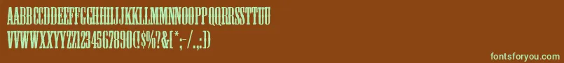 Mesquite Font – Green Fonts on Brown Background